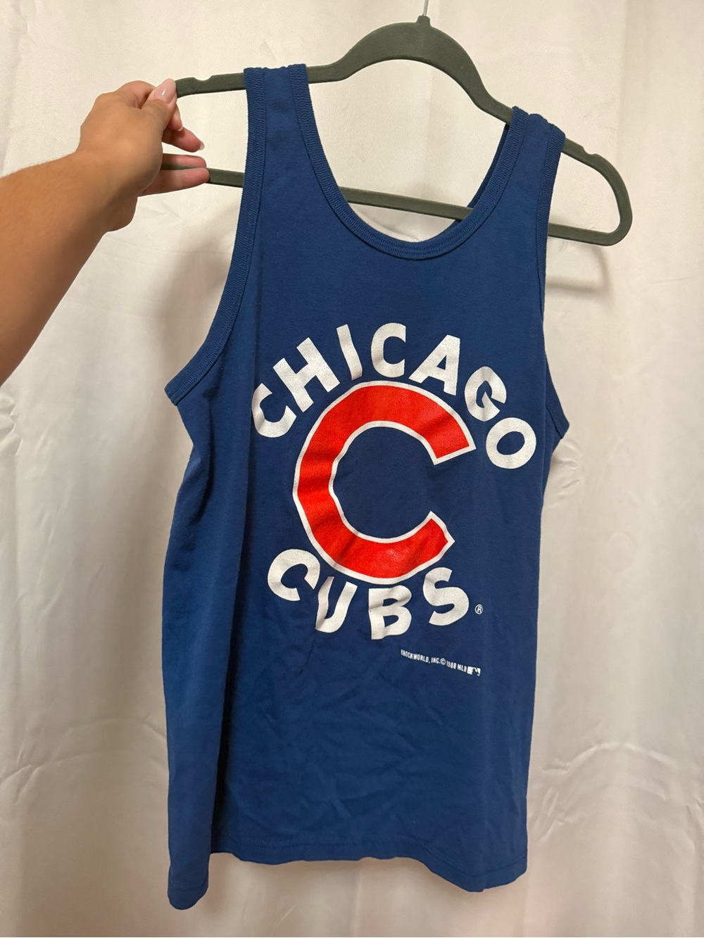Chicago Cubs Blue Tank Top with Red C Logo vintage